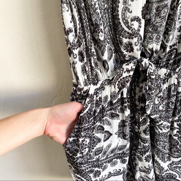 Lucky Brand Black and White Paisley Jumpsuit - Picture 6 of 6